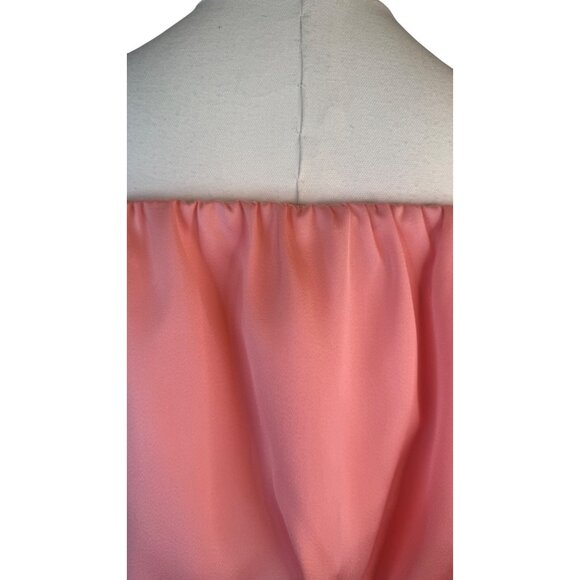 2/$30 NWT WAYF Off-Shoulder Pink Medium Chiffon Top Dainty - Picture 11 of 13